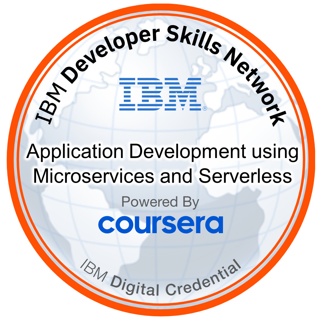 Badge IBM Application Development using Microservices and Serverless